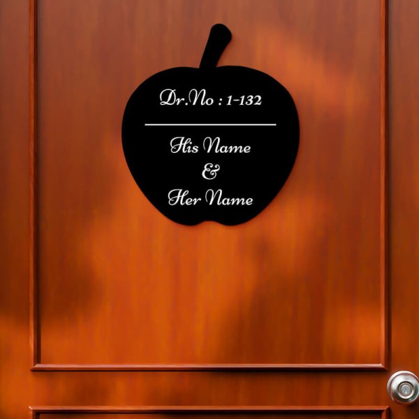 Apple Design Black Color Nameplate