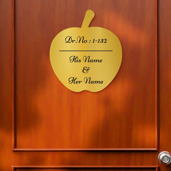 Apple Design Gold Color Nameplate