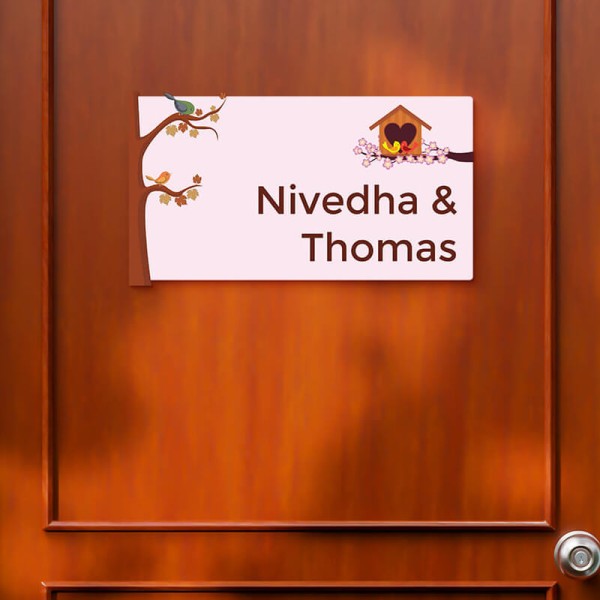 Simple & Sweet Home Design Glossy Nameplate