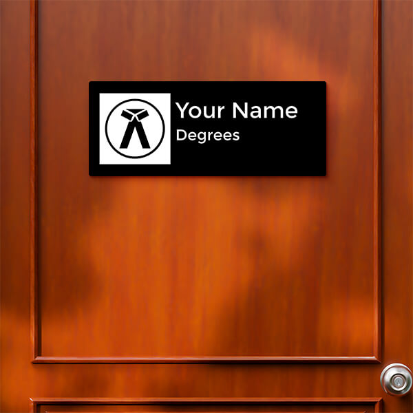 Advocate Themed Plain Design Glossy Nameplate