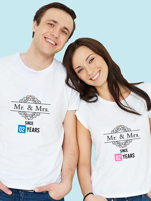 Mr And Mrs Since Year Couples T Shirt