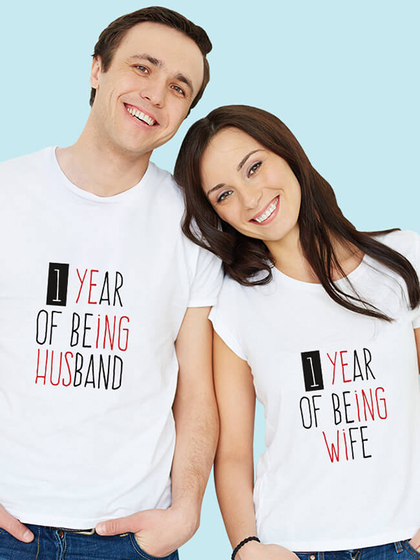 Husband Wife Wedding Anniversary Couples T Shirt