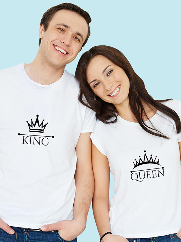 King Queen Couple T Shirt