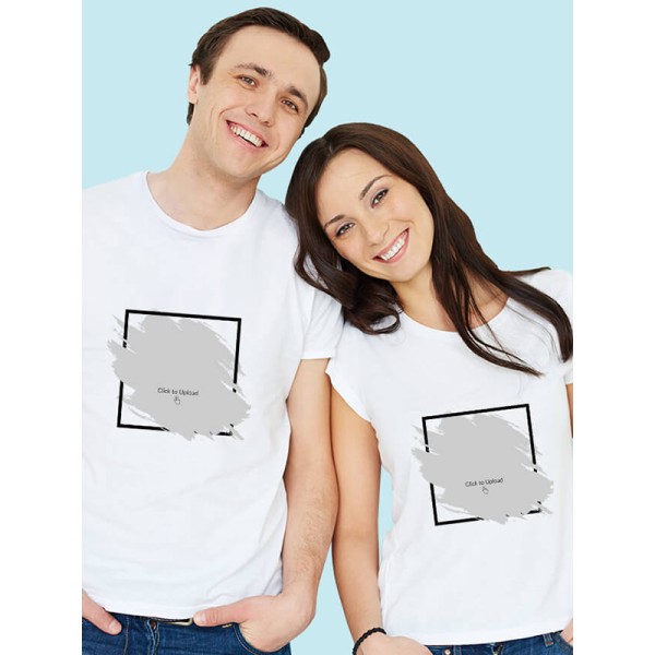 Your Image with Abstract Theme On Couple T-shirts For Men & Women Your Image with Abstract Theme On Couple T-shirts For Men & Women