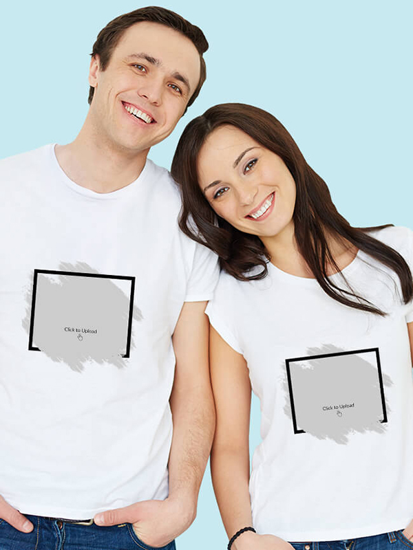 Your Photo Print On Personalized Couple Tees