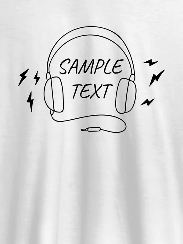 Personalised Fashion Mens Tshirt With Headphones