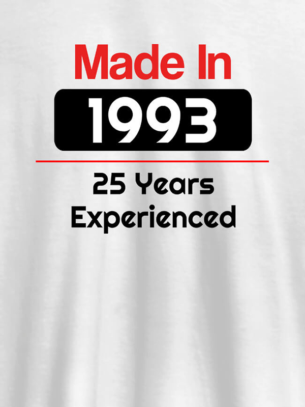 Made In Year Experienced Printed Mens T Shirt Design