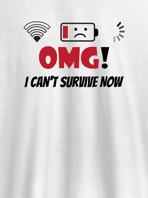 Funny Technology Low Battery Wifi Personalized Printed Mens T Shirt
