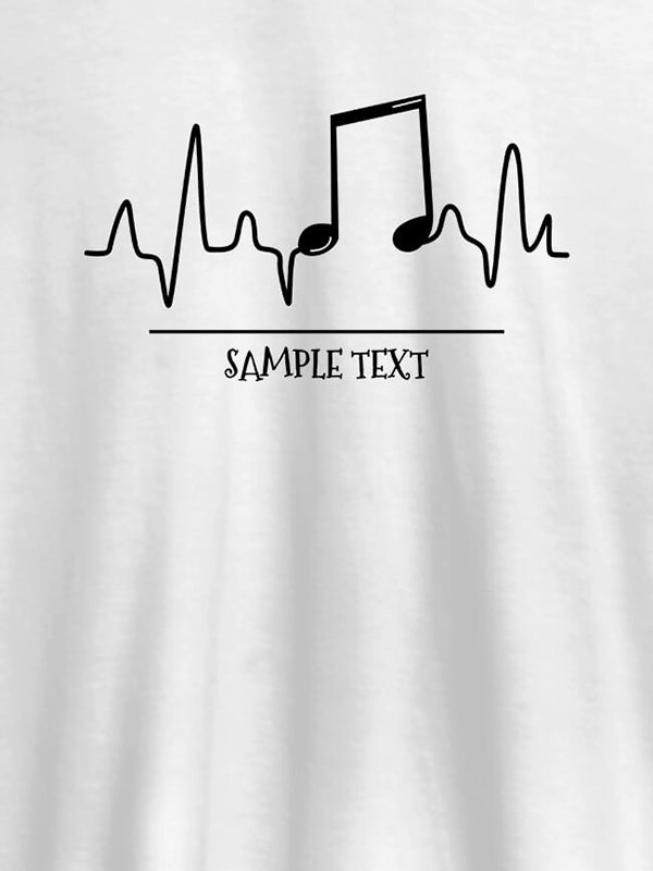 Musical Note Frequency Mens Personalised T Shirt