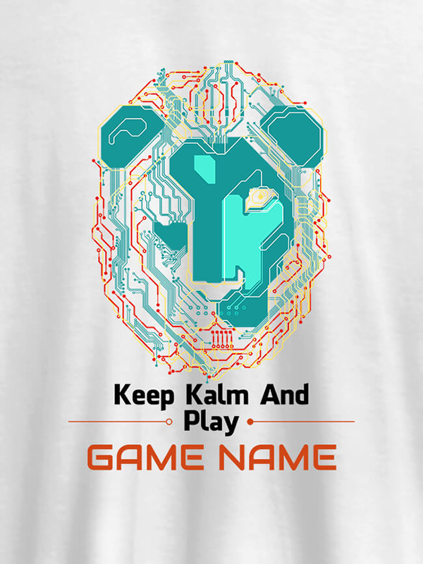 Keep Calm And Play Game Name Personalised Printed Mens T Shirt