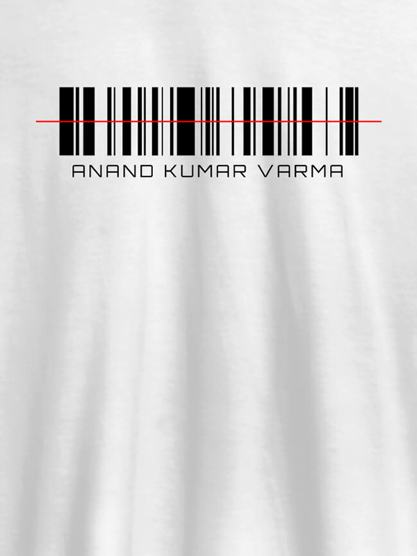 Barcode With Name Personalized Printed Mens T Shirt