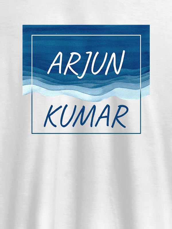 Watercolor Design With Name Personalised Mens T Shirt