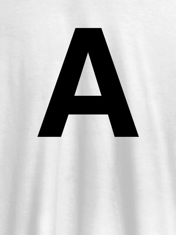 Single Letter On Customized Men Tees