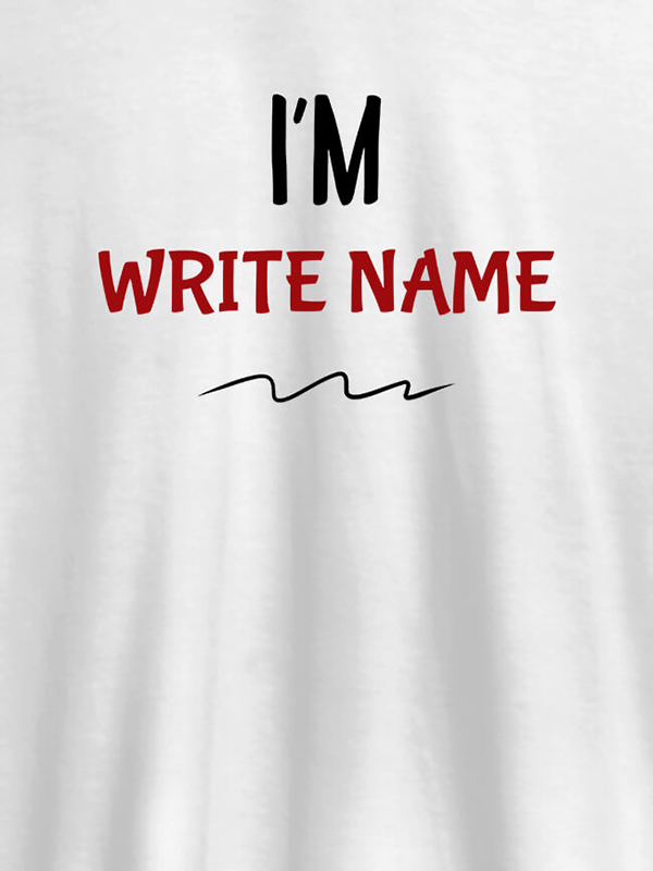 I am with your Text On Customized Mens T-Shirt