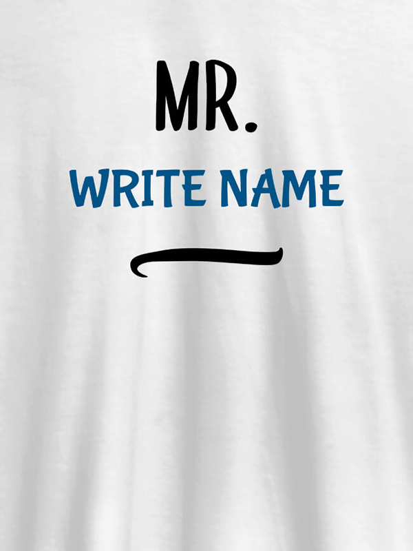Mr with Your Name On Customized Tshirt for Men