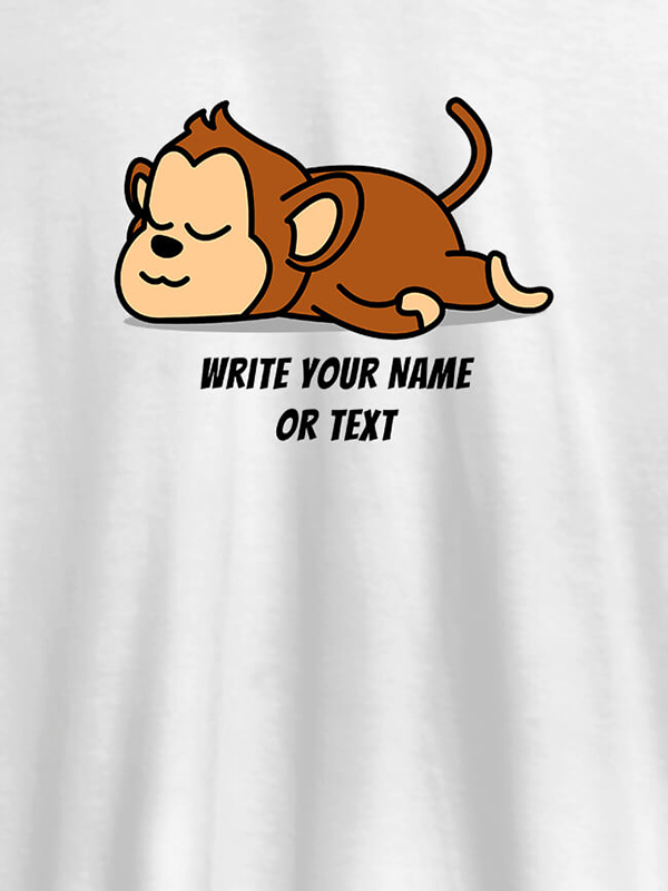 Lazy Snooze with Text On Customized Mens T-Shirt
