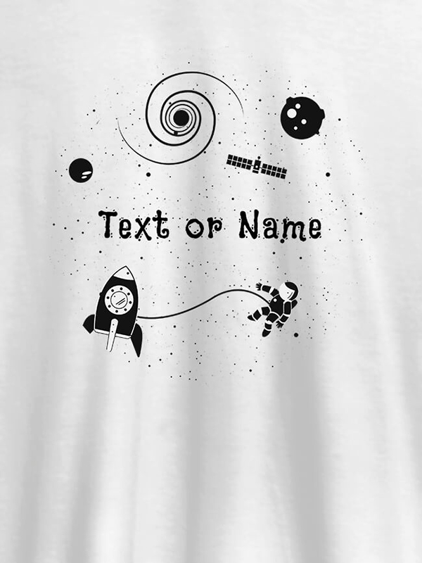 Astronaut Design with Text On T-shirts For Men with Name, Text and Photo