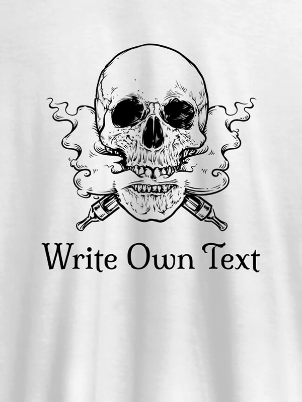 Skull Design with Text On Personalized Tshirt