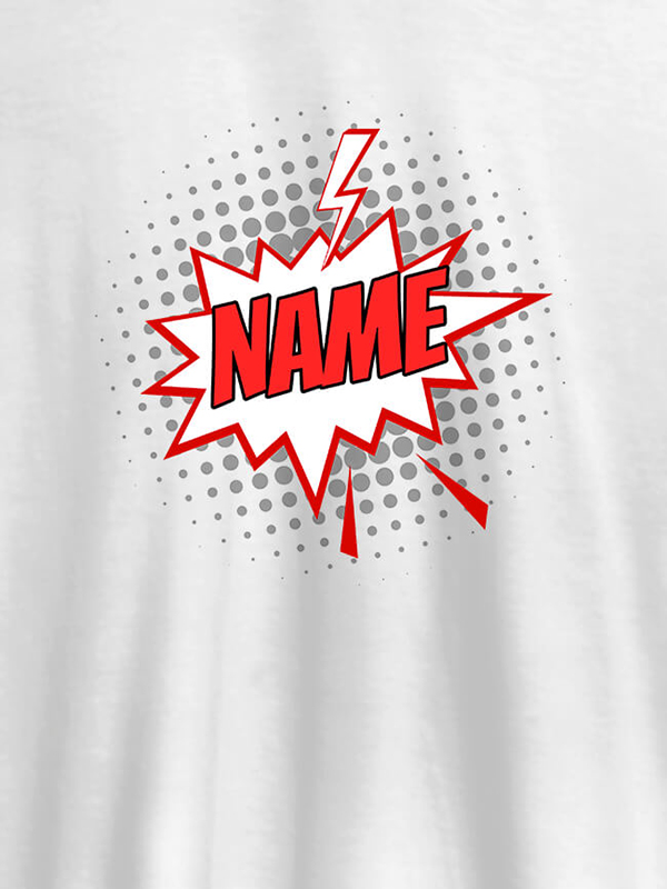 Thunder Theme On Men T Shirts with Name, Text, and Photo