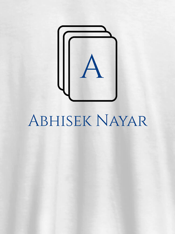 Playing Cards with Initial and Name On Personalized Tees