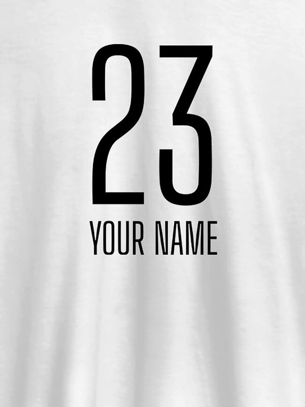 Number and Name On Personalized T-Shirt