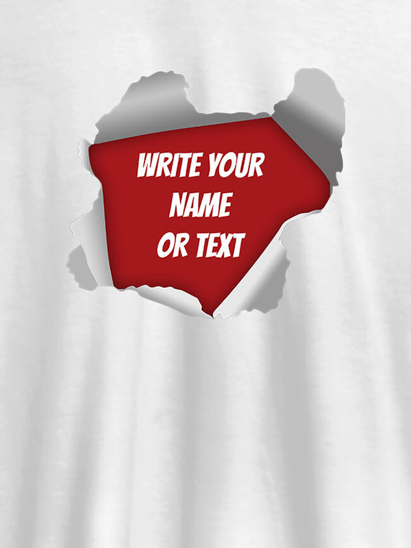 Explode Design with Your Name On Customized Mens T-Shirt