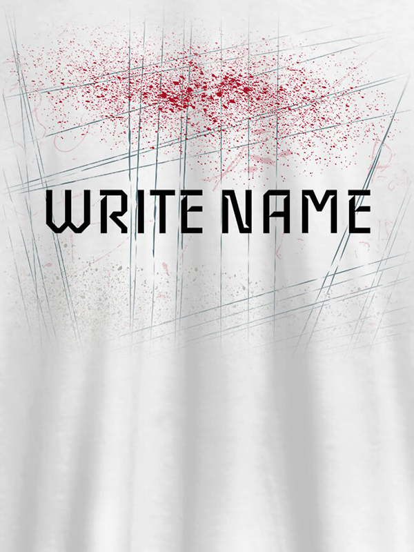 Uneven Line Theme with Your Name On Personalized T-Shirt