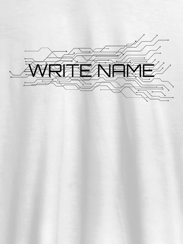 Circuit Theme with Name On Customized Mens T-Shirt