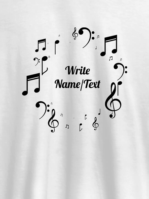 Musical Symbols with Your Name On Personalized T-Shirt
