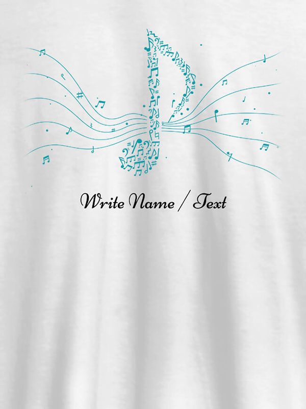 Musical Theme with Your Name On Personalized Tshirt