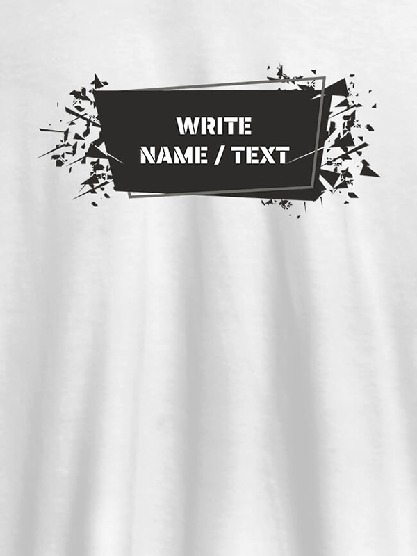 White Sprinkle Design with Name On Personalized Tees