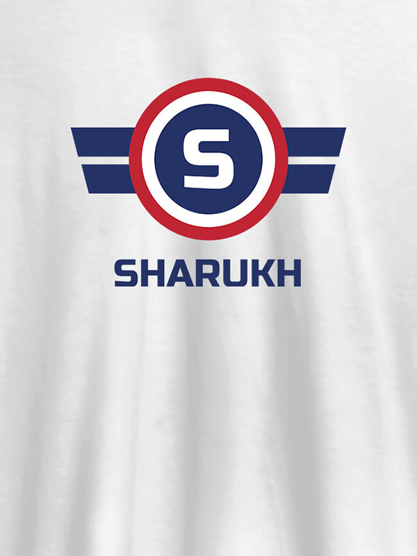 Your Initial in Round Wings Design On Men T Shirts with Name, Text, and Photo