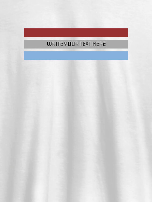 Tricolor Stripes with Your Name On Customized Tshirt for Men