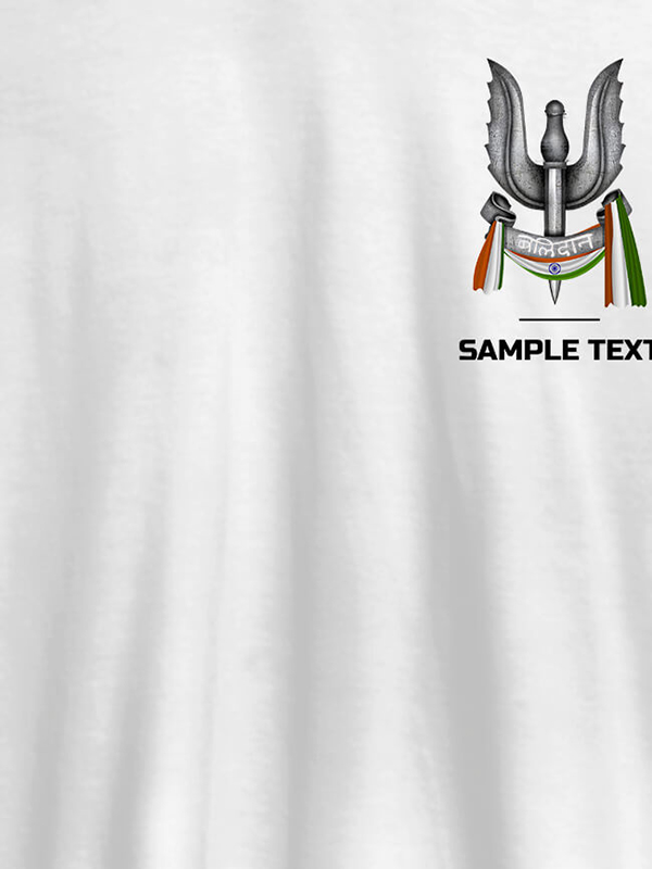 Balidan Badge with National Flag On Customized Mens T-Shirt