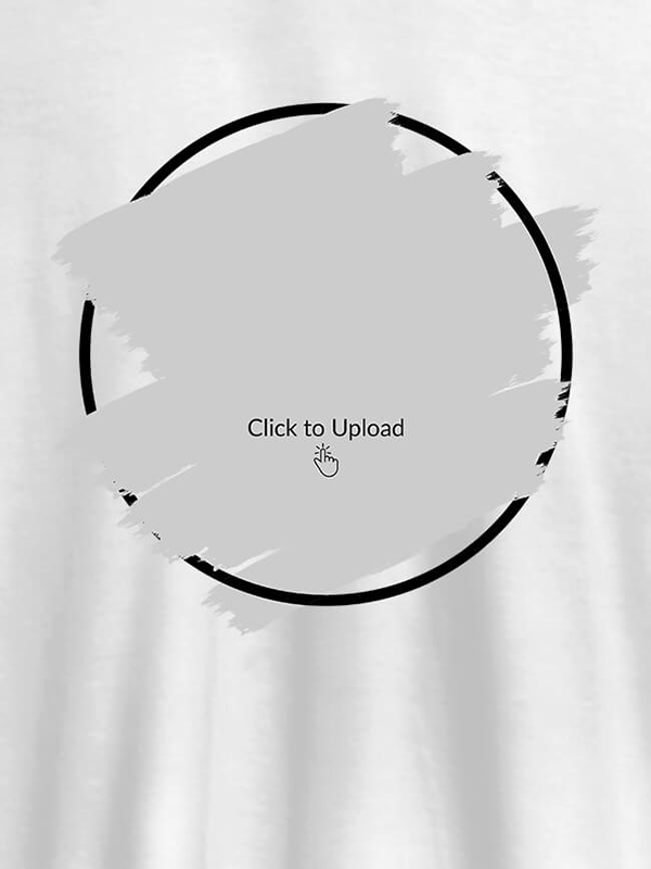Your Photo in Square Grunge Shape On Personalized T-Shirt