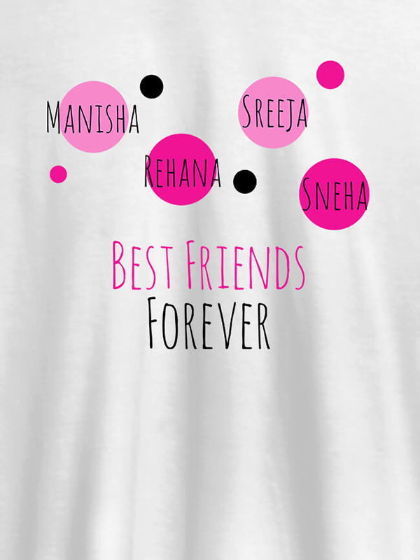 Best Friends Forever Personalised Womens T Shirt