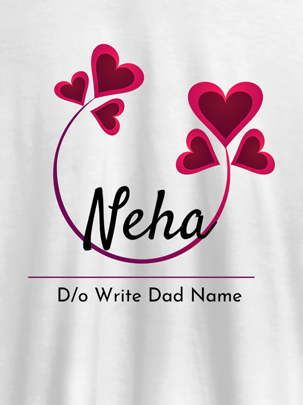 Personalised Womens T Shirt With Your Dad Name