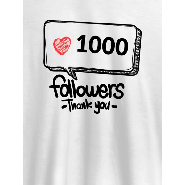 Followers Thank Personalised Printed Womens T Shirt