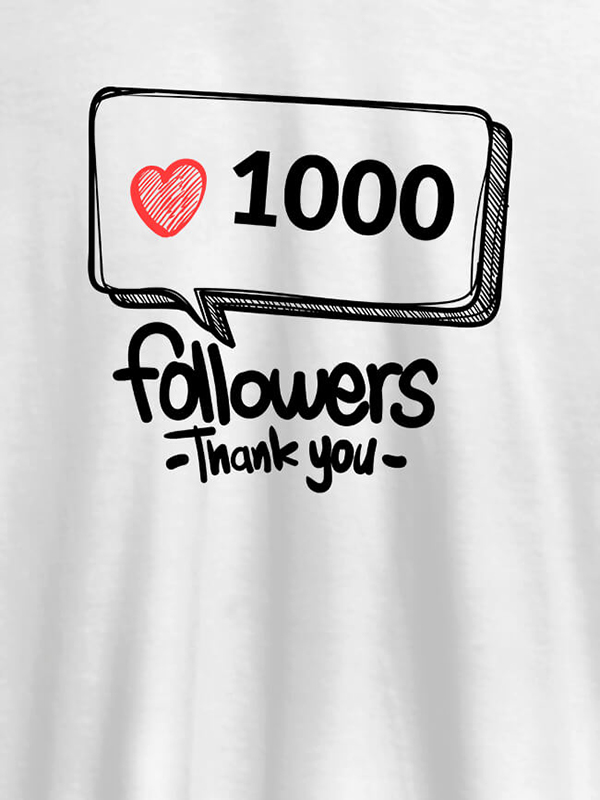 Followers Thank Personalised Printed Womens T Shirt