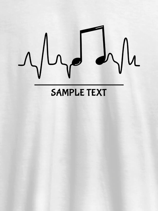 Musical Note Frequency Womens Personalised T Shirt