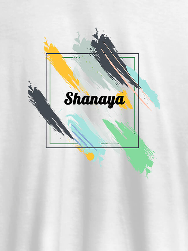 Personalised Womens T Shirt Name With Abstract Design