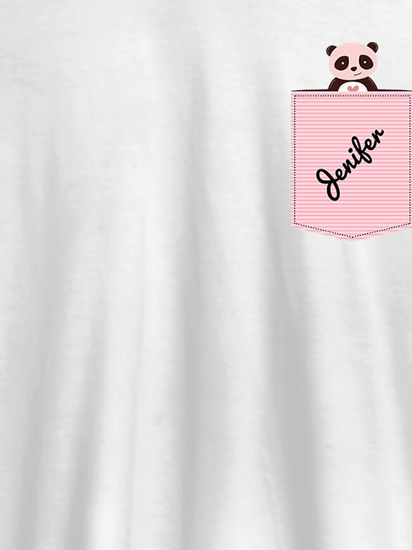 Personalised Womens T Shirt With Name Teddy Design