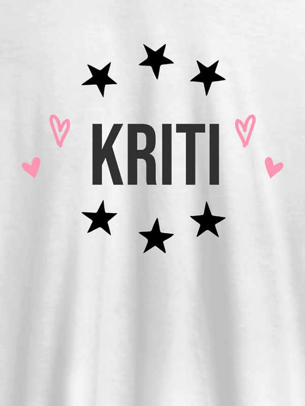 Personalised Womens T Shirt With Name And Stars