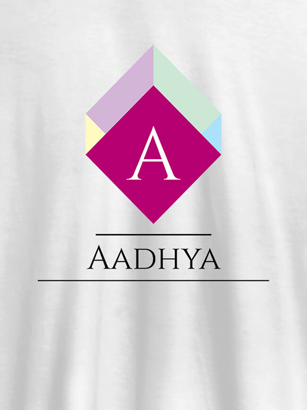 Personalised Womens T Shirt With Name Cubic Design