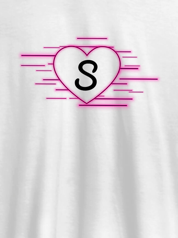 Love with Initial On Customized Women Tees