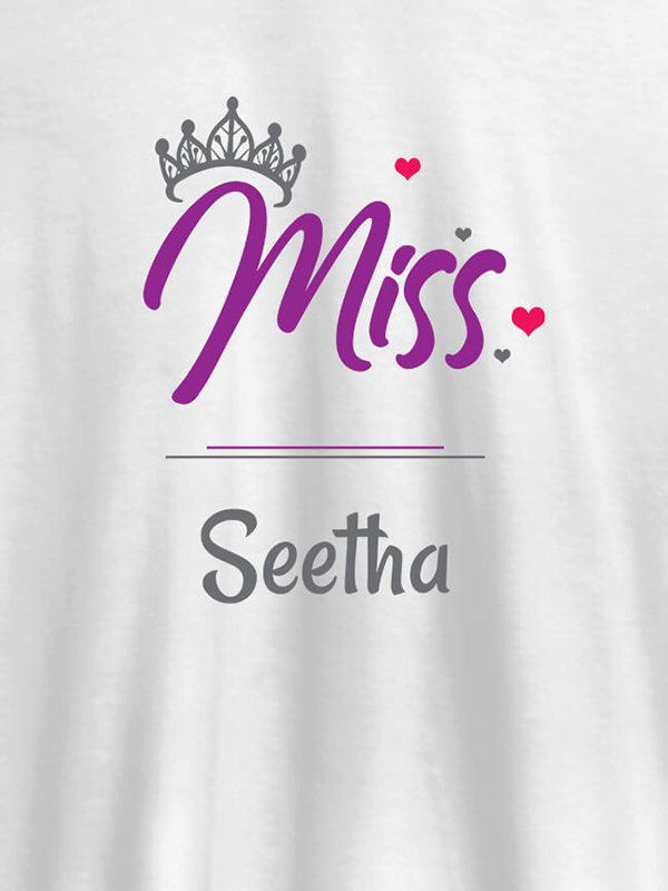 Miss with Your Name On Customized Women Tees
