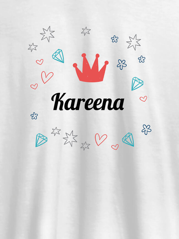 Crown Design with Your Name On Customized Tshirt for Women