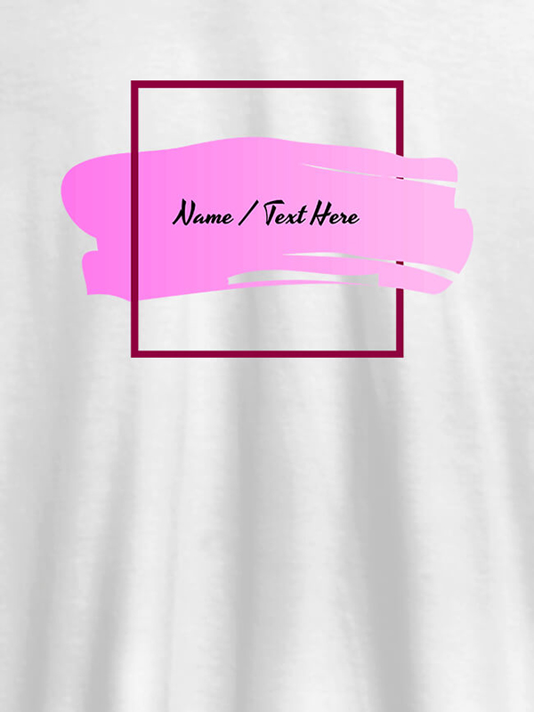 Paint Brush Theme with Name On T-shirts For Women with Name, Text and Photo