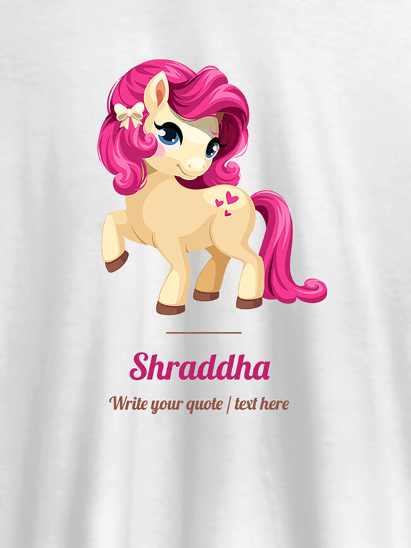Female Horse with Your Name On Personalized T-Shirt for Women