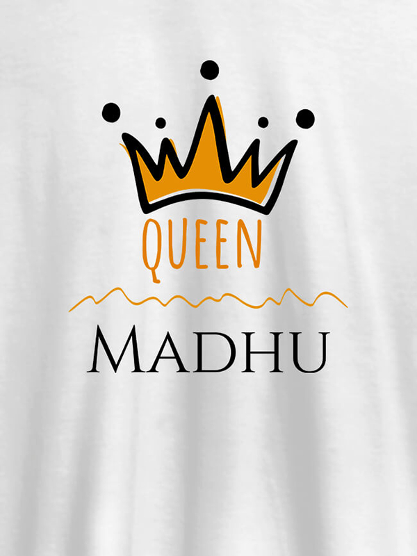 Queen Crown with Name On Women T Shirts with Name, Text, and Photo